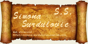 Simona Surdulović vizit kartica